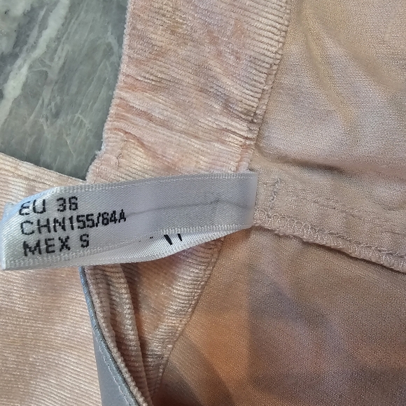 MYMOMENT Spain Blush Pink Corduroy Pants with Metallic Trim EU 38 / US 6 - Picture 6 of 12
